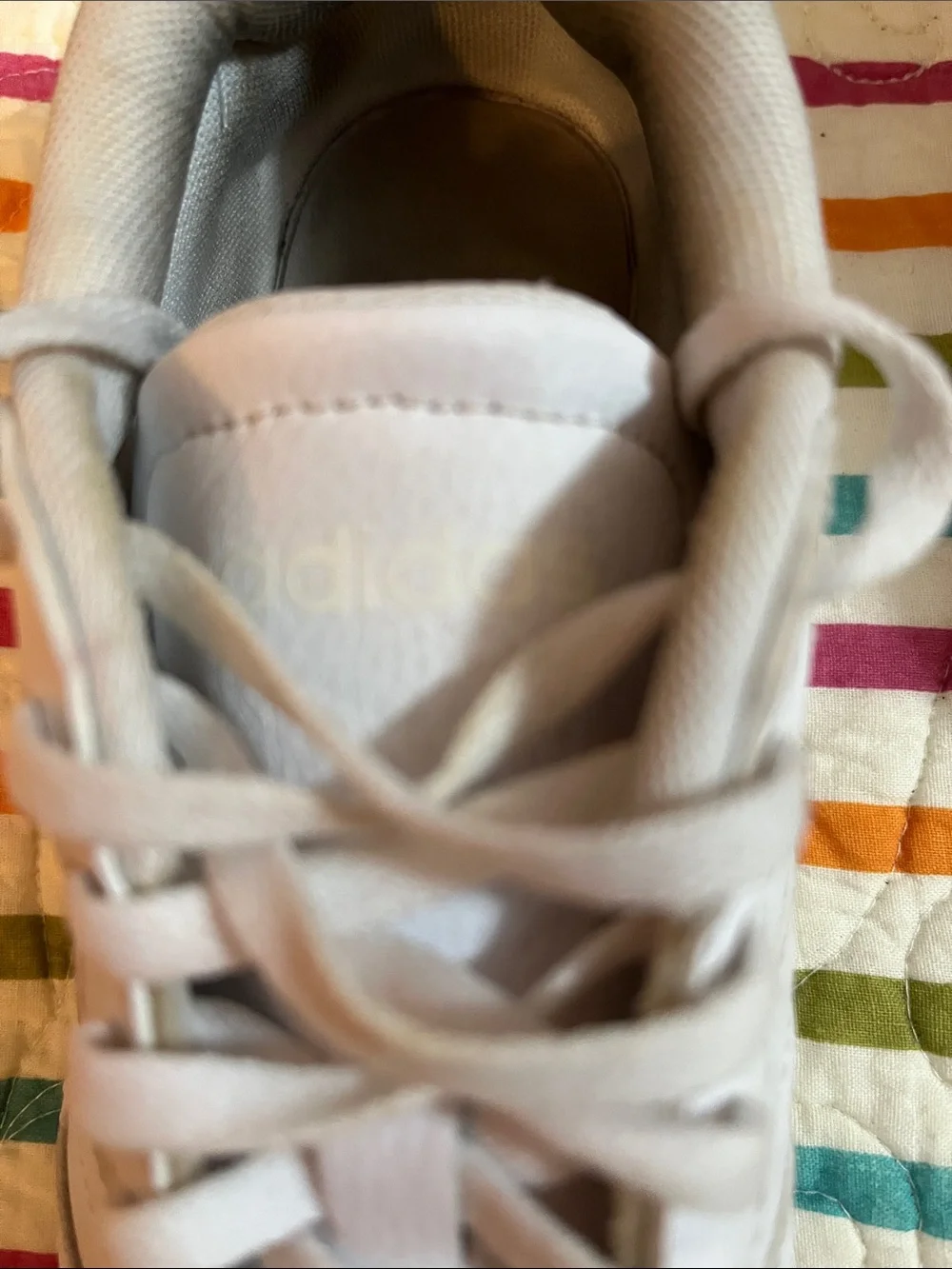 Girls “white on white” Vegan Adidas size 6 Youth/ladies